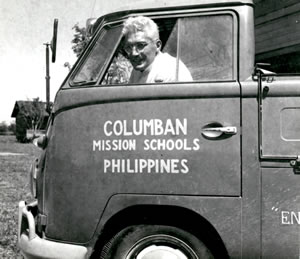 Fr. DePersio in his truck